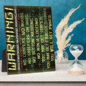 ゲーマー警告プラーク フォトプラーク (側面)