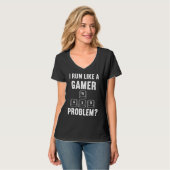 ゲーマー走ゲーマーPcのビデオゲームが好き Tシャツ (正面フル)