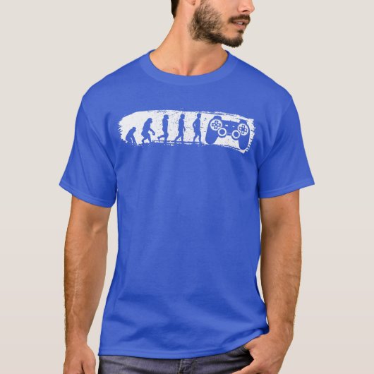 ゲーマー進化レトロゲーマー動画ゲームギフト Tシャツ (正面)