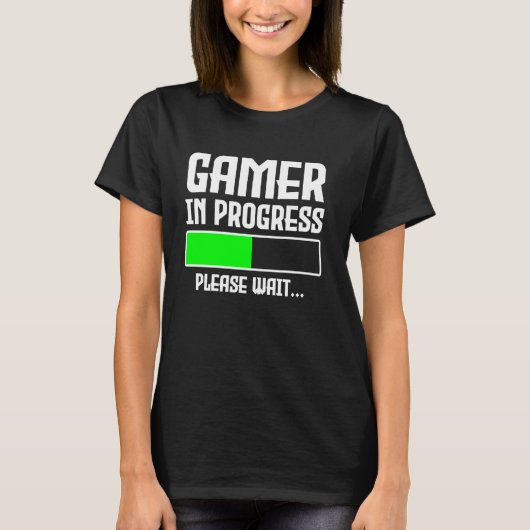ゲーマー進行中ロードバーおもしろいビデオゲームGam Tシャツ (正面)