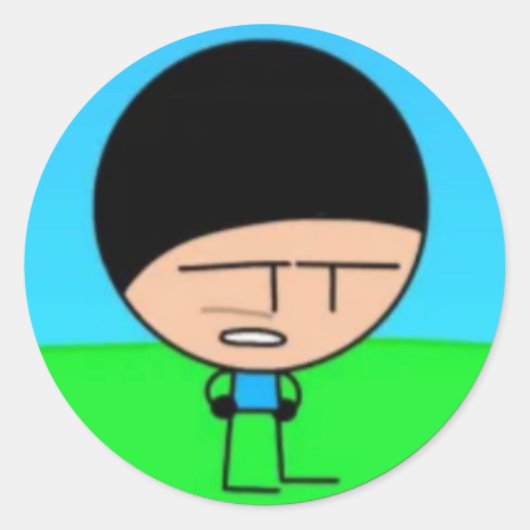 ゲーマー運ステッカー ラウンドシール (正面)