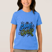 ゲーマー青春Tシャツ ゲームオーバー  トライブレンドＴシャツ (正面)