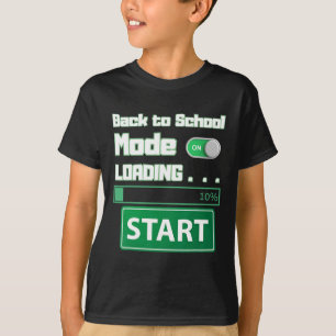 ゲーマー風ユーモア メンズ「学校モード読み込み中」 Tシャツ