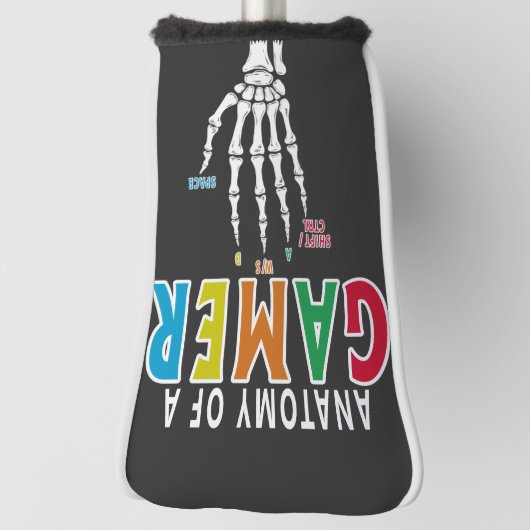 ゲーマー骨格の手の頭のカバーのおもしろい解剖学 ゴルフヘッドカバー (回転90)