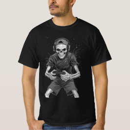 ゲーマー骸骨 Tシャツ