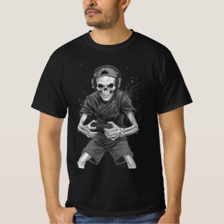 ゲーマー骸骨 Tシャツ