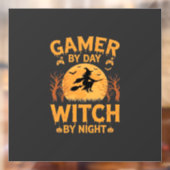 ゲーマー魔女ハロウィンゲームデザイン ウィンドウサイン (シート2)