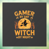ゲーマー魔女ハロウィンゲームデザイン ウィンドウサイン (シート3)