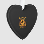 ゲーマー魔女ハロウィンゲームデザイン オーナメント (正面)