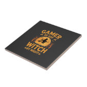 ゲーマー魔女ハロウィンゲームデザイン タイル (側面)