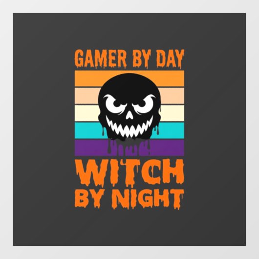 ゲーマー魔女ハロウィンリトロスカル ウィンドウサイン (シート)
