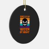 ゲーマー魔女ハロウィンリトロスカル セラミックオーナメント (右)