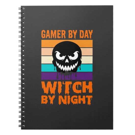 ゲーマー魔女ハロウィンリトロスカル ノートブック (正面)