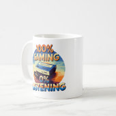 ゲーマー0 %聞のゲーマーおもしろいレトロスタイルゲーム コーヒーマグカップ (正面左)