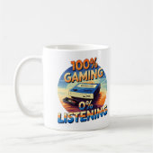 ゲーマー0 %聞のゲーマーおもしろいレトロスタイルゲーム コーヒーマグカップ (左)