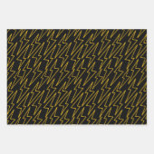 ゲーマー3グランジ誕生日ジフトラップ ラッピングペーパーシート (正面3)