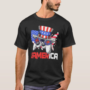 ゲーマー4th Of 7 Kids BoysビデオゲームコントローラーUsa Tシャツ
