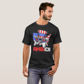 ゲーマー4th Of 7 Kids BoysビデオゲームコントローラーUsa Tシャツ (正面フル)
