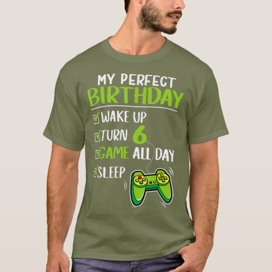 ゲーマー6th誕生日ゲーム6歳Perfect Tシャツ (正面)