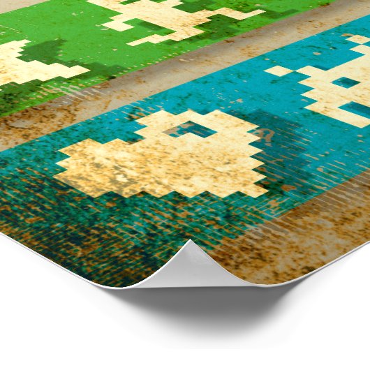 ゲーマー8ビットピクセルアーケード ポスター (角)