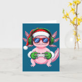 ゲーマー アクソロトル クリスマス シャツ 面白い ビデオ ゲーム サン カード (黄色い花)