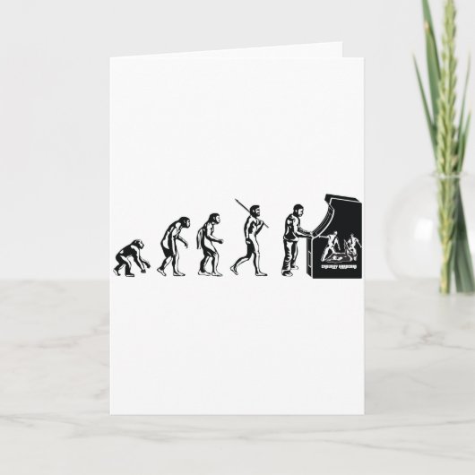 ゲーマー・エボリューション – ゲーム・ビデオゲームアーケード・ギーク カード (正面)