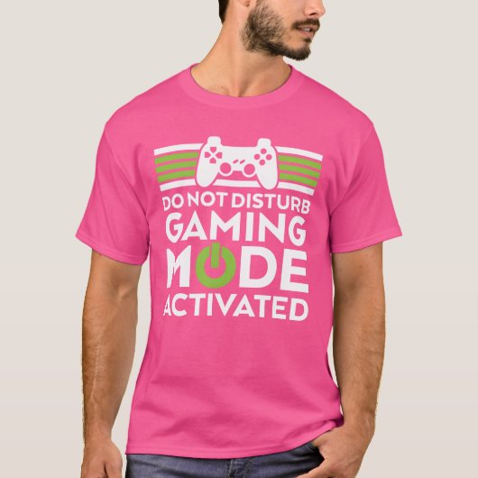 ゲーマー＆オタク ゲームモード起動 楽しい友達 Tシャツ (正面)