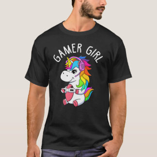 ゲーマー ガール ゲーミング ユニコーン かわいい ゲーム ビンテージ Tシャツ
