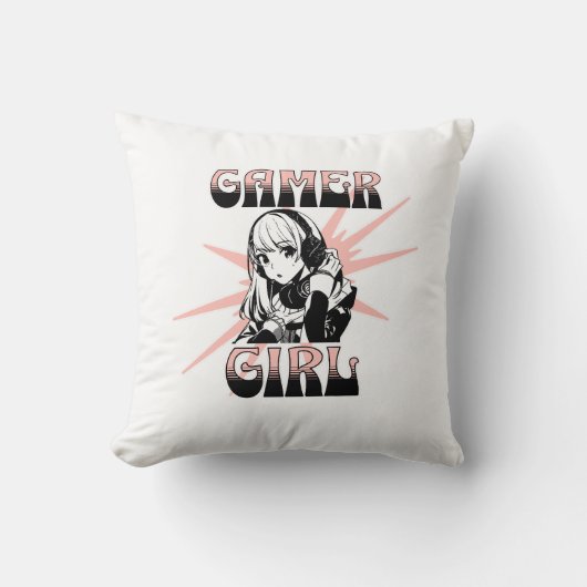 ゲーマー・ガール |ゲーム クッション (正面)
