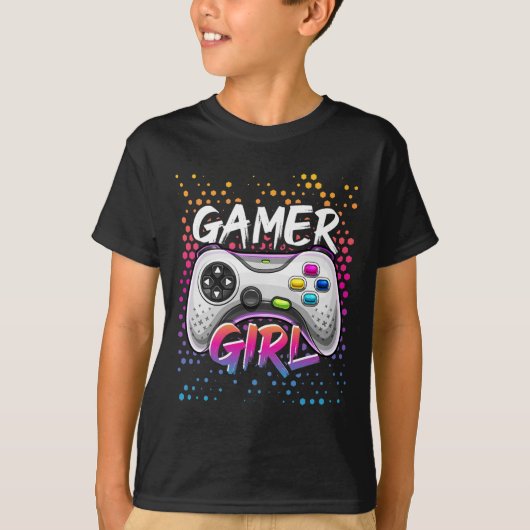 ゲーマー ガール ゲーム コントローラー ゲーミング 誕生日 ギフト G Tシャツ (正面)