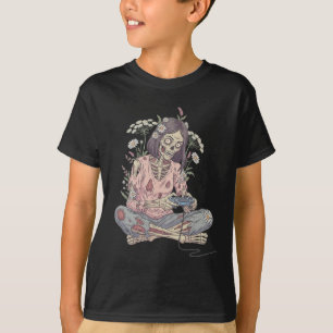 ゲーマー ガール ゾンビ カントリーコア アンデッド Tシャツ