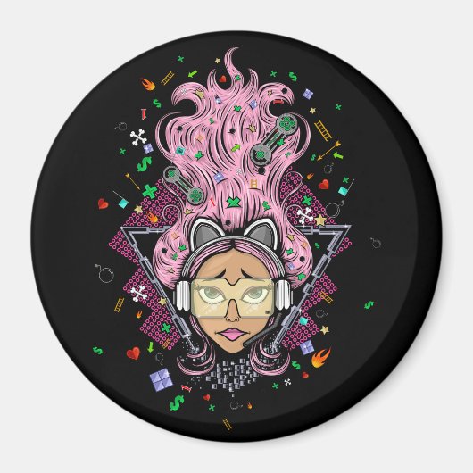 ゲーマー・ガール マグネット (正面)