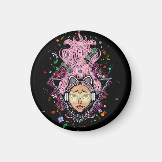 ゲーマー・ガール マグネット (正面)