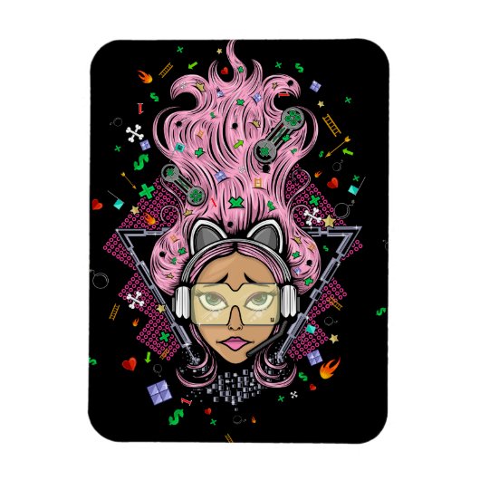 ゲーマー・ガール マグネット (縦)