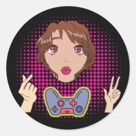 ゲーマー・ガール ラウンドシール