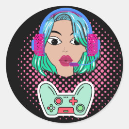 ゲーマー・ガール ラウンドシール