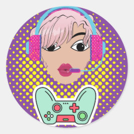 ゲーマー・ガール ラウンドシール