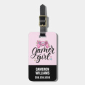 ゲーマー・ガール ラゲッジタグ (正面縦)