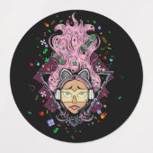 ゲーマー・ガール ラベル (デザイン2)