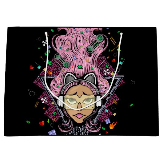 ゲーマー・ガール ラージペーパーバッグ (正面)