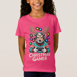 ゲーマー クリスマス ギフト トナカイ ゲーミング Tシャツ