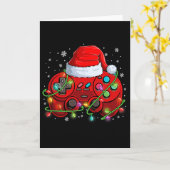 ゲーマー クリスマス ビデオゲーム サンタ ハット ライト ゲーミング カード (黄色い花)