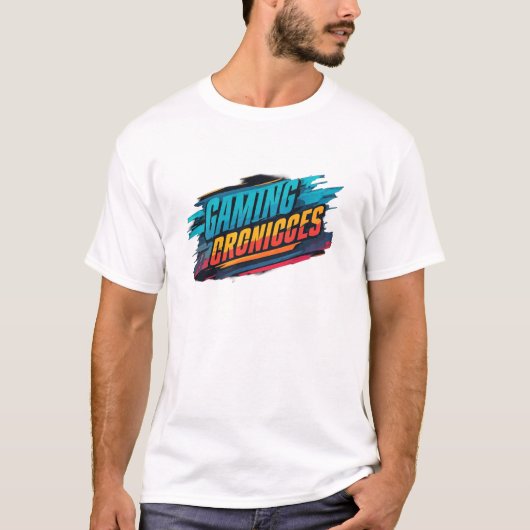 「ゲーマー・グランドパ漫画Tシャツ」 Tシャツ (正面)