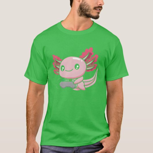 ゲーマー+ゲーミング+愛好者+オタク+ゲーマー Aolotl Tシャツ (正面)