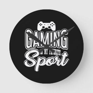 ゲーマー – ゲームは私のスポお気に入りのート ラウンド壁時計