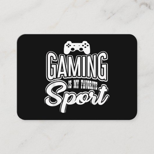 ゲーマー – ゲームは私のスポお気に入りのート 名刺 (正面)