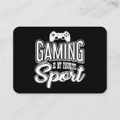 ゲーマー – ゲームは私のスポお気に入りのート 名刺 (裏面)