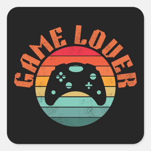 ゲーマー ゲームコントローラー スクエアシール (正面)