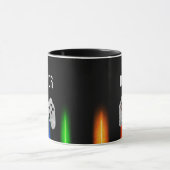 ゲーマー ゲームコントローラー ネオン 名前 マグカップ (中央)