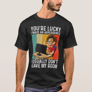 ゲーマー・ゲーム好きのためのラッキーな出演 Tシャツ